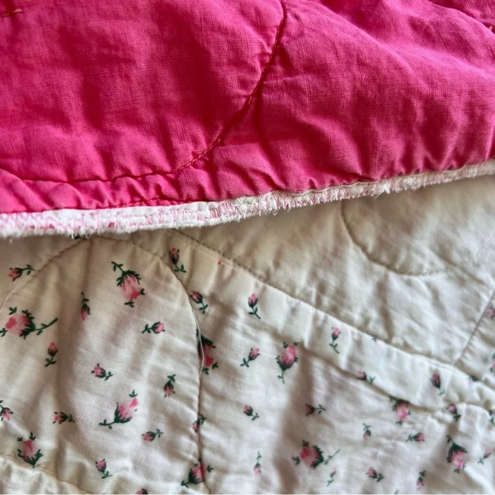Vintage Handmade Cotton Parasol Petticoat Quilt.